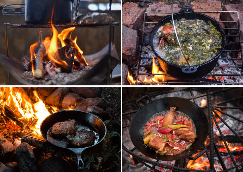 ソロキャンプにおすすめしたい料理しやすい焚き火台