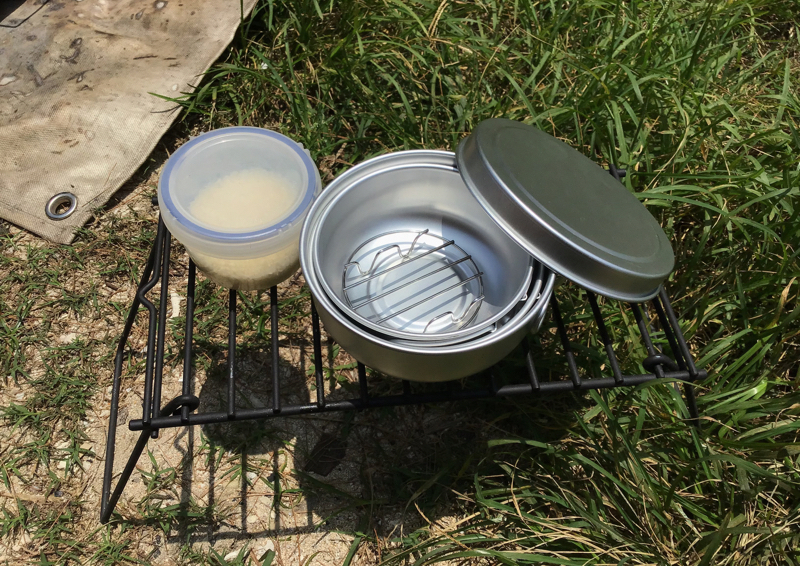 EPI アルミ6点食器セット Sカップを使った水蒸気炊飯
