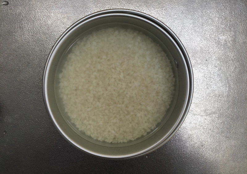 吸水後の無洗米