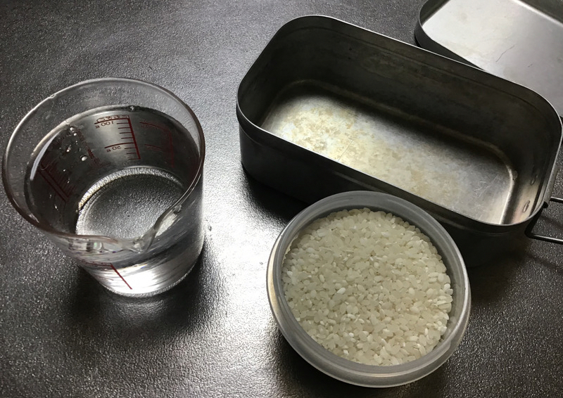 無洗米1合に対してお水は250mlで炊飯