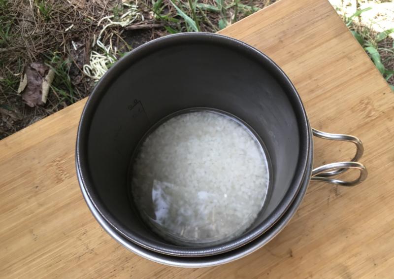 浸水後の無洗米