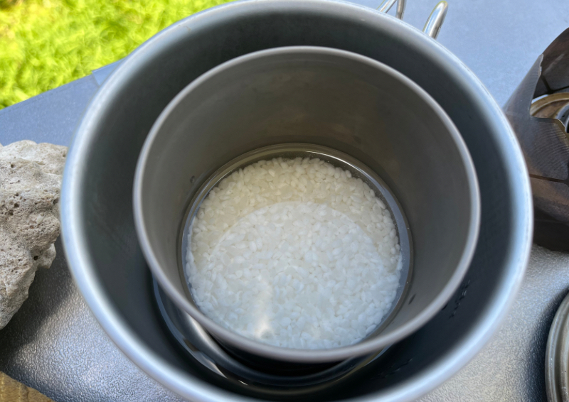 浸水後の無洗米